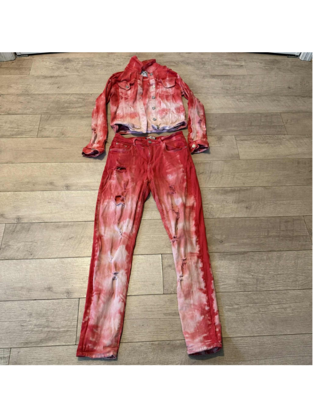 Women's Hot Topic Denim Jacket & Jeans Set L Upper (11/12 Lower)